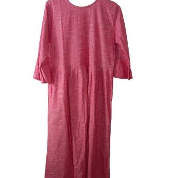 Anjushree Choice Bicycle Embroidered Midi Dress with Pockets - Picture 5 of 6